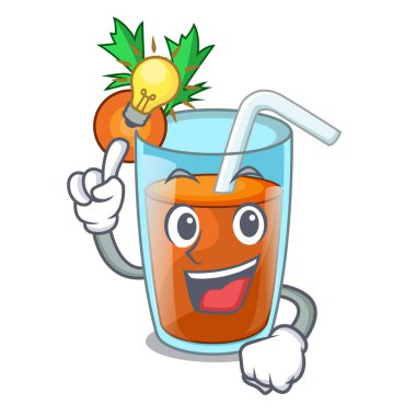 Maskot izole bir fikir tatlı havuç suyu var