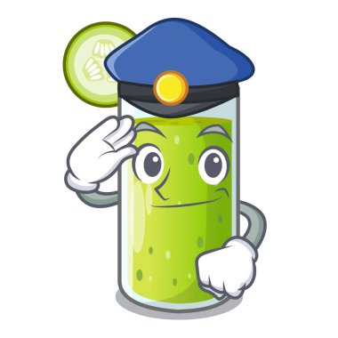 Polis yeşil salatalık taze meyve suyu karakter