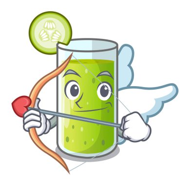 Aşk tanrısı karakter taze meyve suyu yeşil salatalık