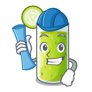 Mimar salatalık suyu bir çizgi film cam