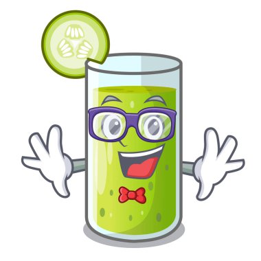 Geek salatalık suyu bir çizgi film cam