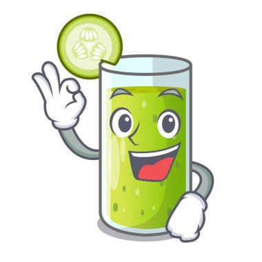 Tamam salatalık suyu bir çizgi film cam