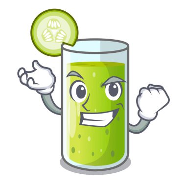 Başarılı salatalık suyu bir çizgi film cam