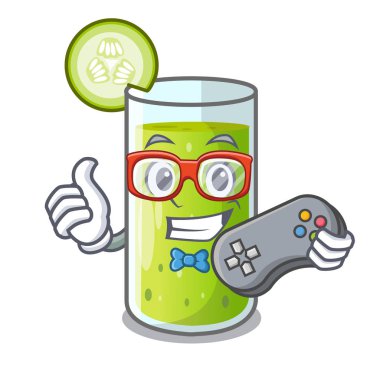 Oyun lezzetli salatalık suyu tablo karikatür