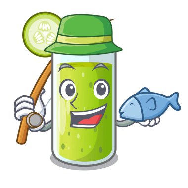 Tablo karikatür lezzetli salatalık suyu Balık tutma