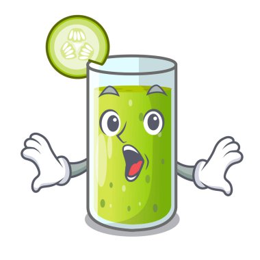 Sürpriz lezzetli salatalık suyu tablo karikatür