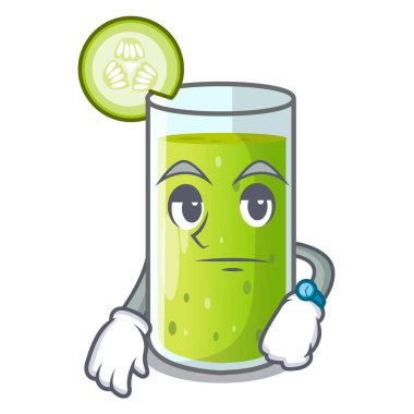 Tatlı salatalık suyu maskotu izole bekliyor