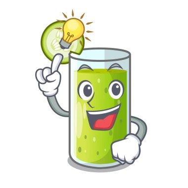 Maskot izole bir fikir tatlı salatalık suyu var