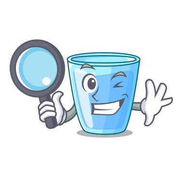 Dedektif taze su cam masa karikatür