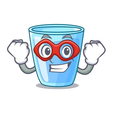 Süper kahraman taze su cam masa karikatür