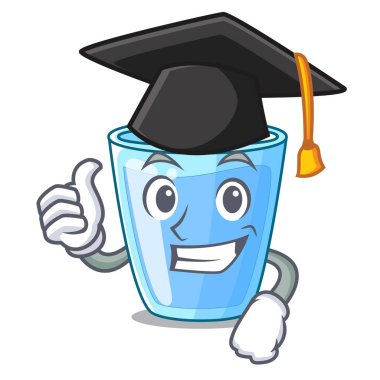 Mezuniyet taze su cam masa karikatür