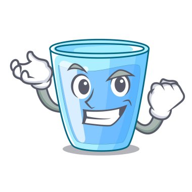 Başarılı taze su cam masa karikatür