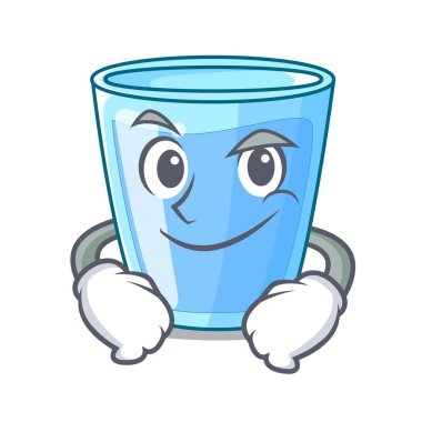 Smirking taze su cam masa karikatür