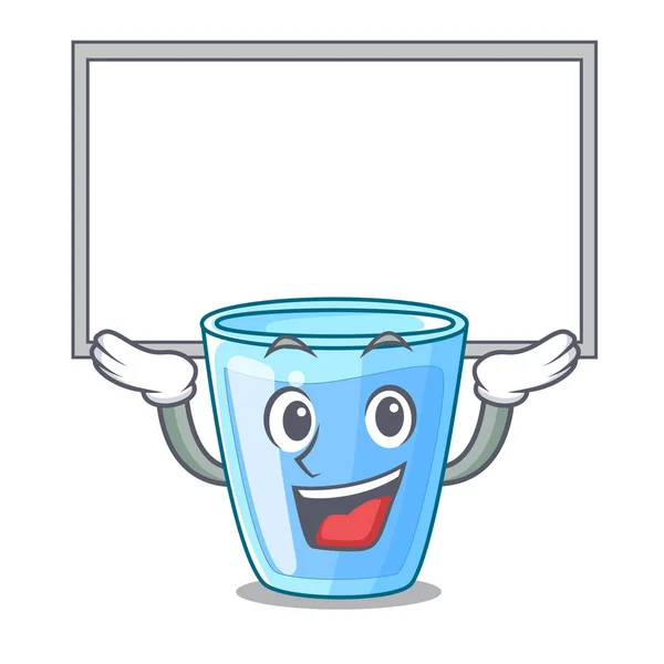 Up board carácter vaso de agua para beber — Archivo Imágenes Vectoriales