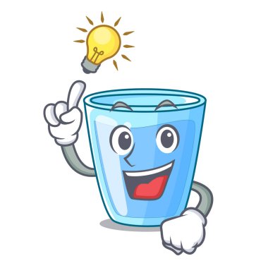 Karikatür bir fikir bardak maden suyu var