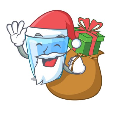 Noel Baba hediye cam maden suyu karikatür