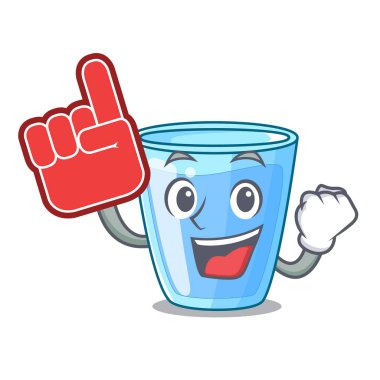 Köpük parmak bardak maden suyu karikatür