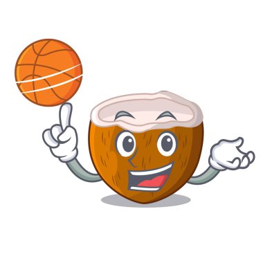 Pazarda adet basketbol karakter Hindistan cevizi ile