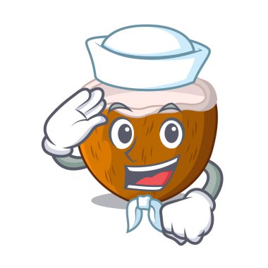 Denizci karakter Hindistan cevizi adet pazarında