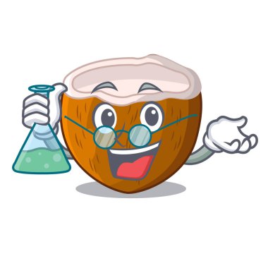 İçmek için Profesör karikatür lezzetli olgunlaşmış hindistancevizi