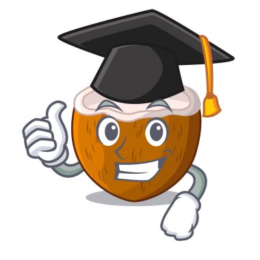 İçmek için mezuniyet karikatür lezzetli olgunlaşmış hindistancevizi