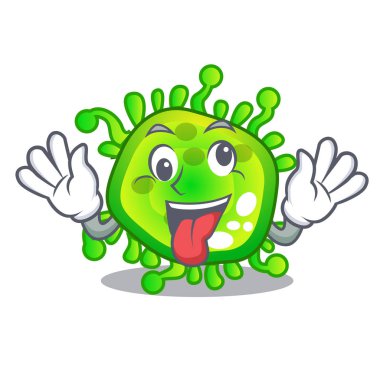 Deli virüs hücreleri bakteri mikrop izole maskot