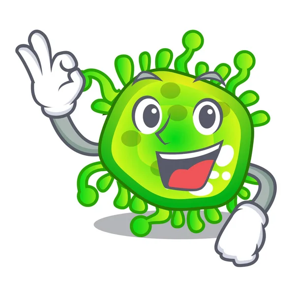 Vale, bacterias de microba virus de dibujos animados en el cuerpo — Vector de stock