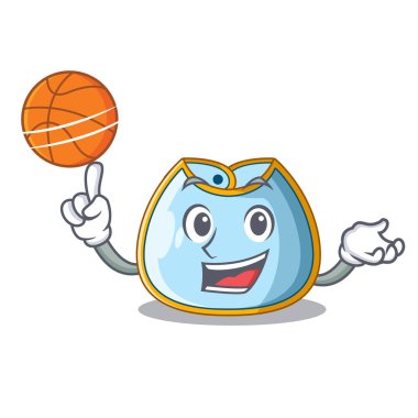 Basketbol karakter bebek önlük ile yürümeye başlayan çocuk besleme için