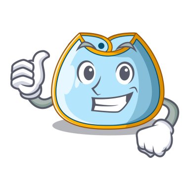 Çizgi film bebek bib bir clothesline üzerinde yaşasın