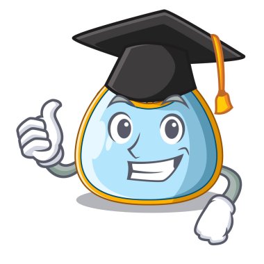 Mezuniyet karikatür bebek bib bir clothesline üzerinde