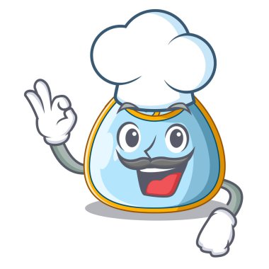 Şef karikatür bebek bib bir clothesline üzerinde