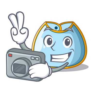 Fotoğrafçı ev yapımı bebek bib bez Karikatür