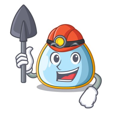 Madenci ev yapımı bebek bib bez Karikatür