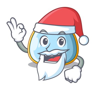 Noel baba bebek önlük üzerinde maskot izole