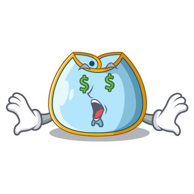 Maskot izole para göz bebek önlük