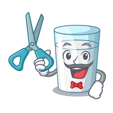 Kuaför karakter süt cam yemek masası