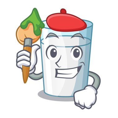 Sanatçı karakter süt cam yemek masası