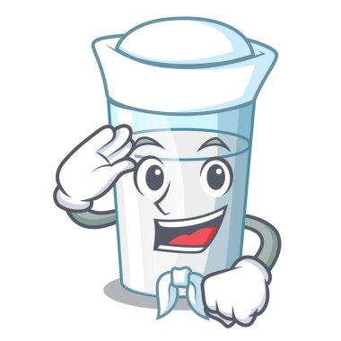 Denizci karakter süt cam yemek masası