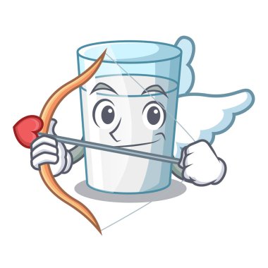 Aşk tanrısı karakter süt cam yemek masası