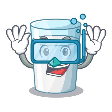 Dalış protein zengin süt çizgi film cam