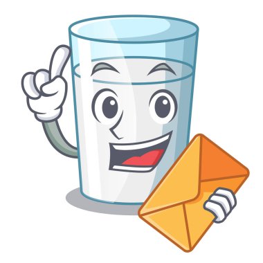 Zarf protein zengin süt ile çizgi film cam