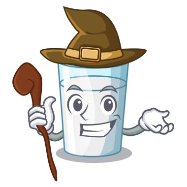 Cadı taze süt cam karikatür tablo