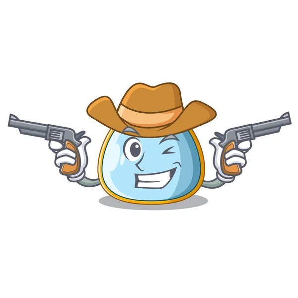 Cowboy karakter baby bib kisgyermek táplálására — Stock Vector