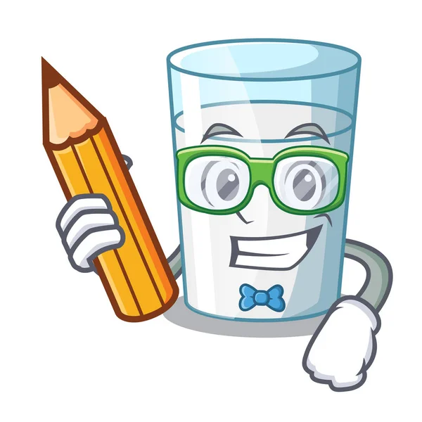 Öğrenci protein zengin süt çizgi film cam