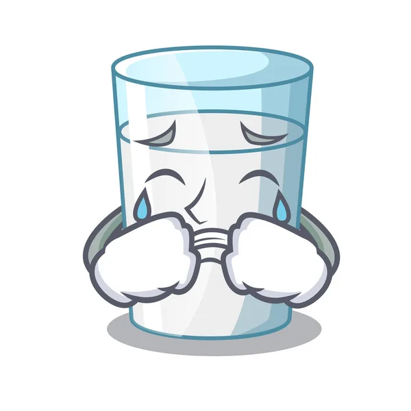 动画片桌上哭泣的新鲜牛奶玻璃 — 图库矢量图片