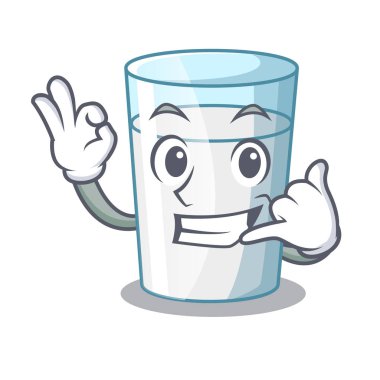 Beni kahvaltı için karikatür tatlı süt cam ara