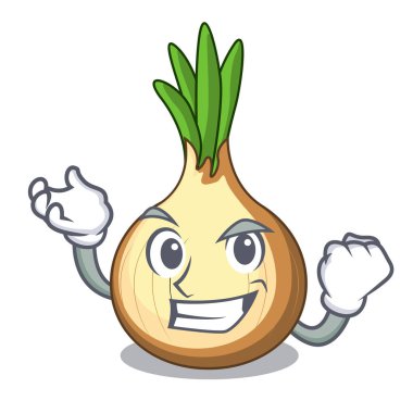 Çizgi film sepet içinde başarılı sarı soğan