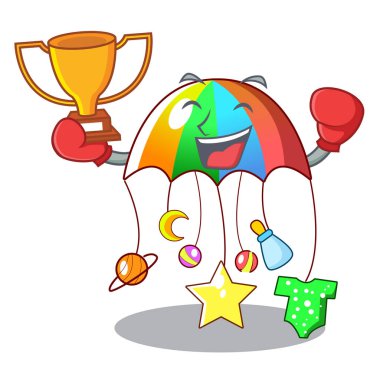 Boks şampiyonu bebek oyuncakları asılı karikatür ile oynamak