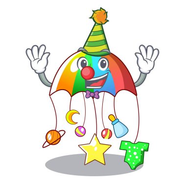 Palyaço Bebek oyuncakları asılı karikatür ile oynamak