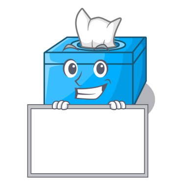 Yönetim Kurulu karakter doku kutusu ahşap katlarda sırıtarak